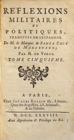 Réflexions Militaires Et Politiques, 5