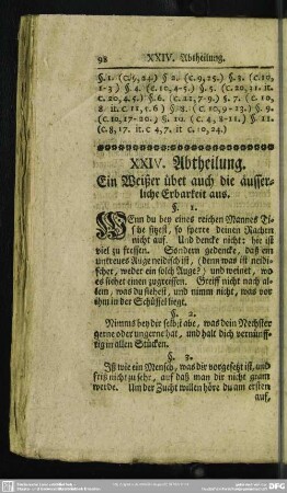 XXIV. Abtheilung. Ein Weißer übet auch die äusserliche Erbarkeit aus