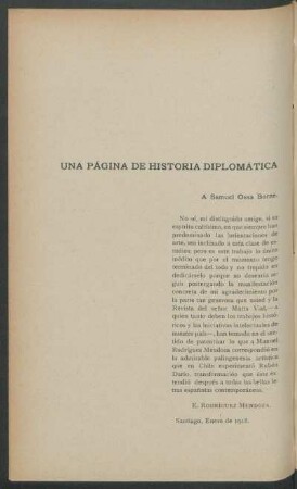 Una página de historia diplomática