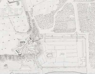 Pirna, Festung Sonnenstein, Lageplan, 1. H. 18. Jh.
