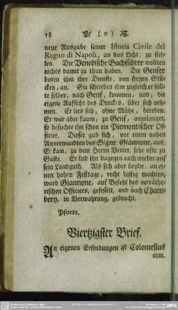 Viertzigster Brief