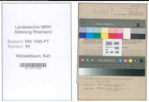Entnazifizierung Karl Weisselbaum , geb. 21.07.1904 (Postbeamter)