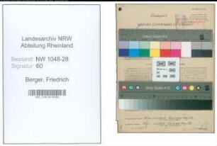Entnazifizierung Friedrich Berger , geb. 25.05.1903 (Postschaffner)