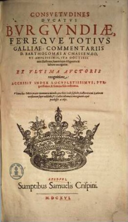 Consuetudines ducatus Burgundiae fereque totius Galliae