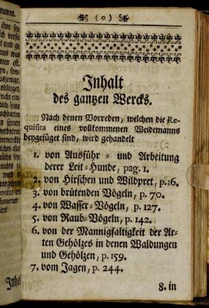 Inhalt des gantzen Wercks