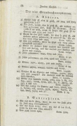 Die vier Grundrechnungsarten.