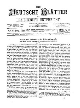 Kritik und Philosophie der Kriegspädagogik : (Schluß)