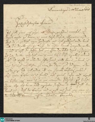 Brief von Jan Křtitel Václav Kalivoda an C. F. Peters (Firma) vom 10.12.1831 - Don Mus. Autogr. 20