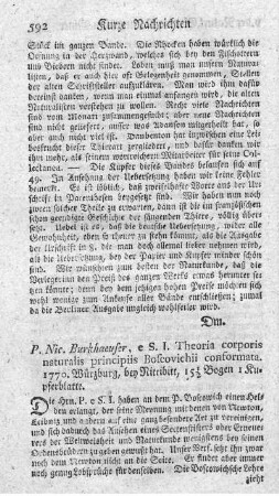 Theoria corporis naturalis principiis Boscovichii conformata.