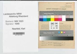 Entnazifizierung Karl Neerfeld , geb. 23.06.1905 (Krankenkassenangest.)