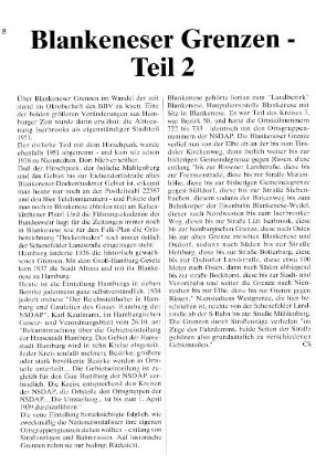 Blankeneser Grenzen - Teil 2