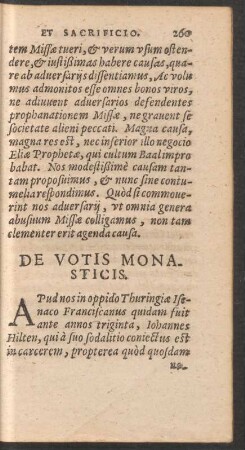 De Votis Monasticis.