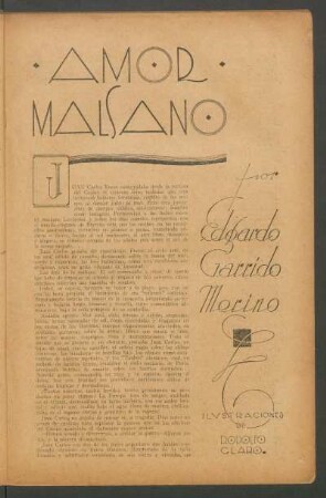 Amor malsano : Ilustraciones de Rodolfo Claro