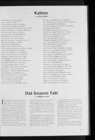 Gedicht. Katten