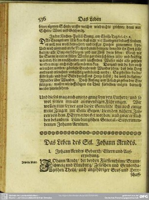 Das Leben des Sel. Johann Arndts