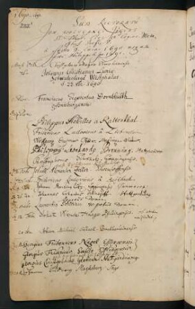 Winterhalbjahr 1690/1691. Rektorat Johann Wolfgang Jäger