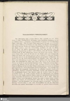 Tschaikowskys Persönlichkeit