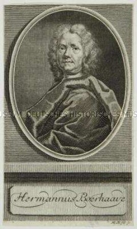 Ovales Brustbildnis des Mediziners Hermann Boerhaave
