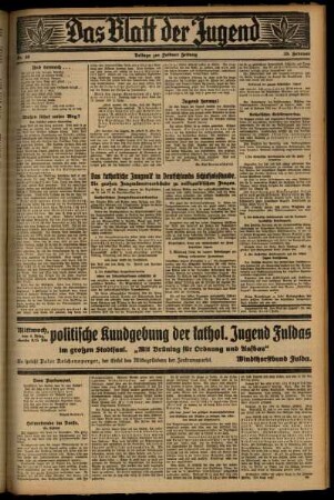 Zweite Ausgabe vom Mittwoch, den 25. Februar 1931.