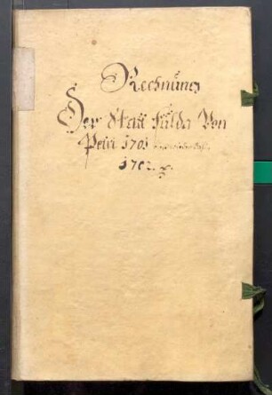 IX A 1 - Alte Stadtrechnungen (1701 - 1702)