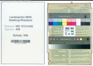 Entnazifizierung Willi Schroer , geb. 19.08.1904 (Dreher)