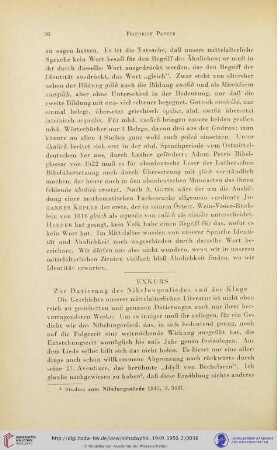 Exkurs: Zur Datierung des Nibelungenliedes und der Klage