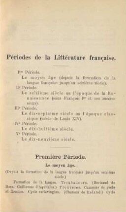 Première période