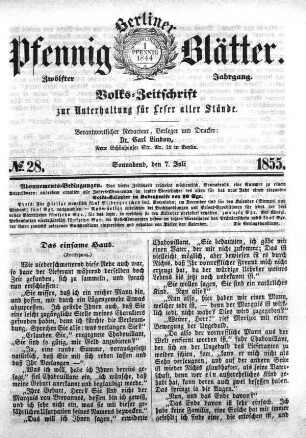 No. 28, Sonnabend, den 7. Juli