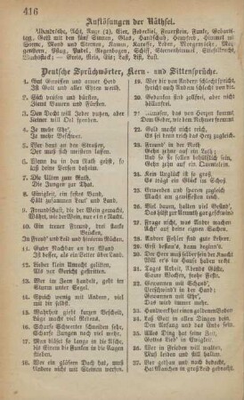 Deutsche Sprichwörter, Kern- und Sittensprüche