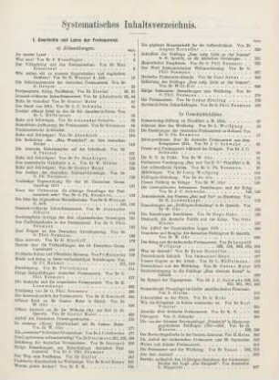 Systematisches Inhaltsverzeichnis.