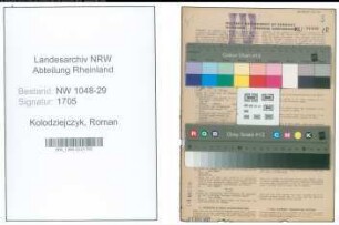Entnazifizierung Roman Kolodziejczyk , geb. 03.11.1891 (Beamter)