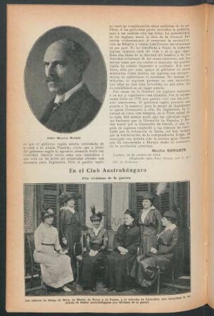 En el Club Astrohúngaro : Pro víctimas de la guerra