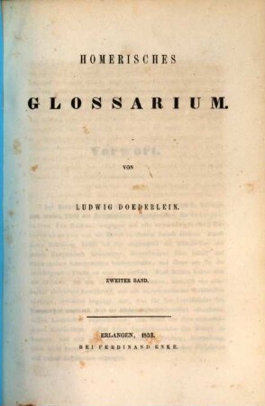Homerisches Glossarium, 2