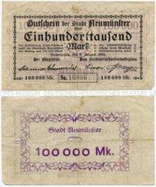 Neumünster Notgeld 100.000 Mark