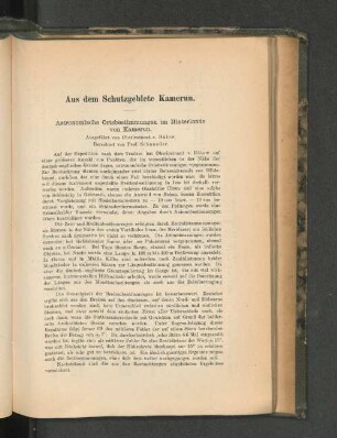 Astronomische Ortsbestimmungen im Hinterlande von Kamerun.