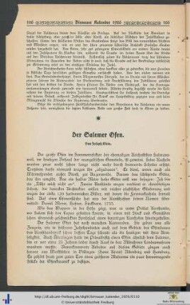 Der Salemer Ofen.