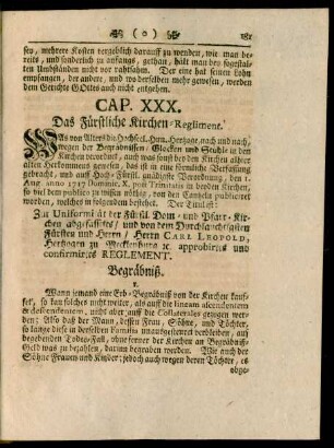 Cap. XXX. Das Fürstliche Kirchen-Regiment