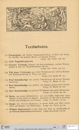Textilarbeiten (Nr. 131-154)