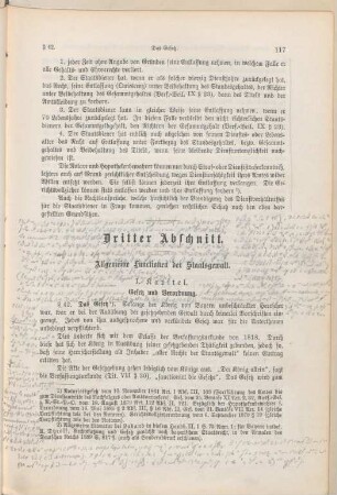 Dritter Abschnitt. Allgemeine Functionen der Staatsgewalt