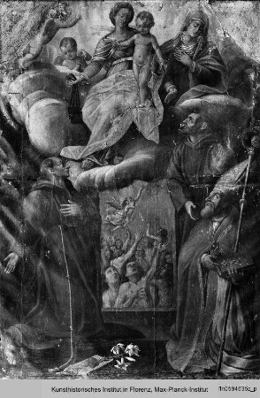 Madonna mit Kind umgeben von den Heiligen Anna, Franziskus, Antonius von Padua und Liborius