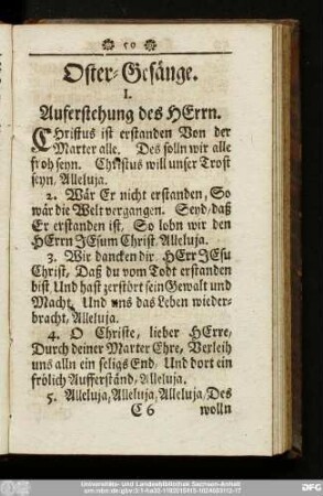 Oster-Gesänge.