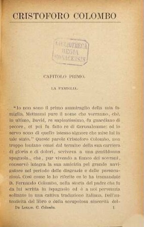 Vita di Cristoforo Colombo : Narrata secondo gli ultimi documenti