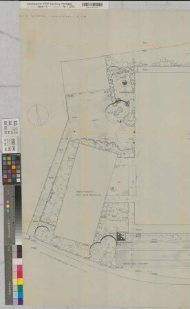 Münster (Münster) Oberverwaltungsgericht Lageplan 1959 1 : 100 101 x 90 Pause Staatsneubauleitung Münster Regierung Münster Nr. 33920