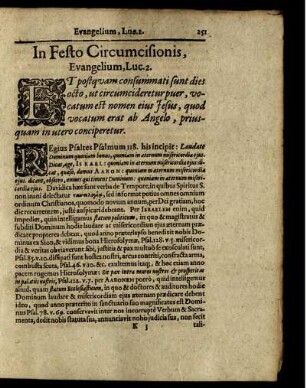 In Festo Circumcisionis