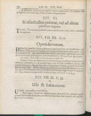 Tit. VI. Si usufructus petatur, vel ad alium pertinere negetur.