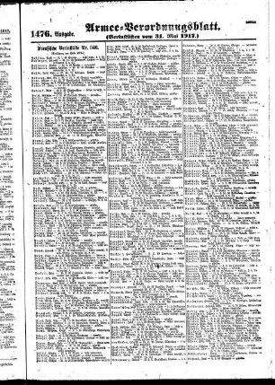 1476.Ausgabe. Donnerstag, 31. Mai 1917