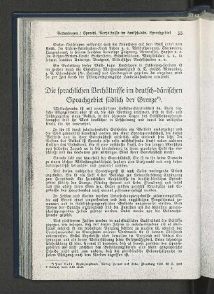 die sprachlichen Verhältnisse im deutsch dänischen Sprachgebiet südlich der Grenze