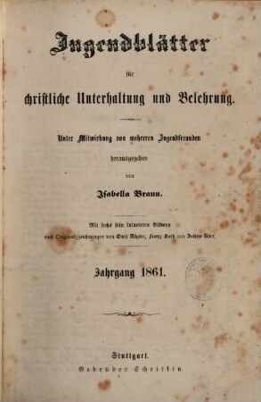 Jugendblätter, 1861