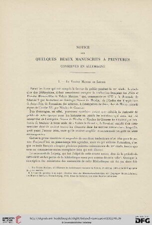 2: Notice sur quelques beaux manuscrits à peintures conservés en Allemagne