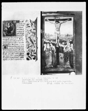 Lateinisches Gebetbuch mit Kalendarium — Kreuzigung